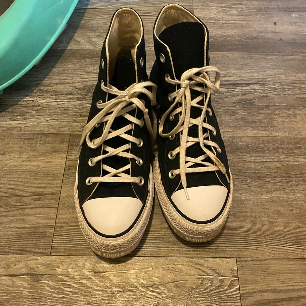 black high top platform converse